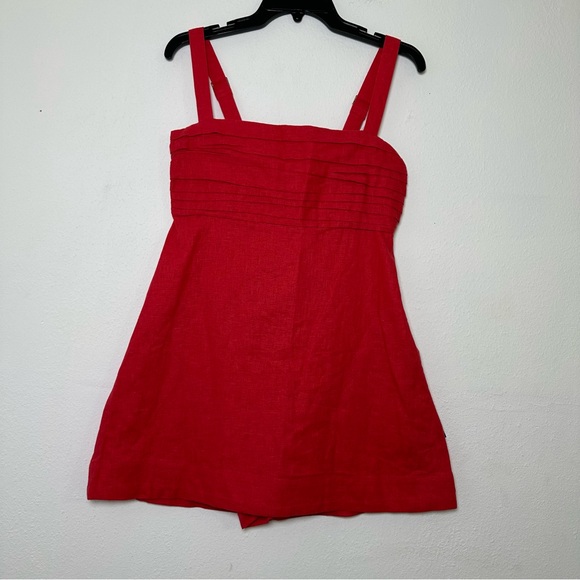 NWT Abercrombie & Fitch Linen-Blend Skort Mini Dress Size Medium - Picture 3 of 16